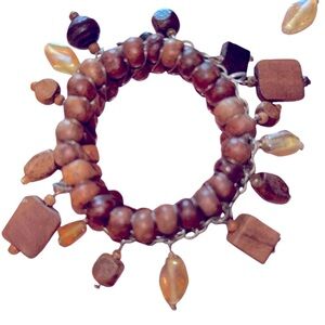 Set of 8 Wood Bead Napkin Rings